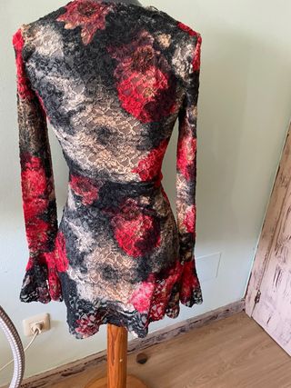 Vestido/Camiseta Gótico Encaje Floral XS/S