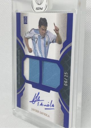 Tarjeta Javier Saviola Auto y Parche 06/25