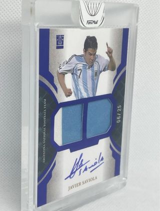 Tarjeta Javier Saviola Auto y Parche 06/25