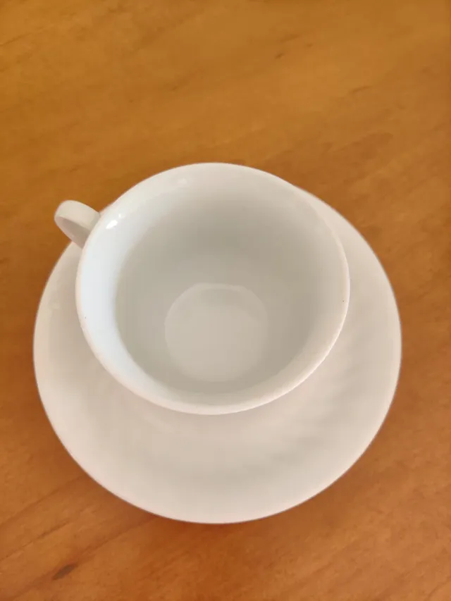 Juego de café de porcelana blanco