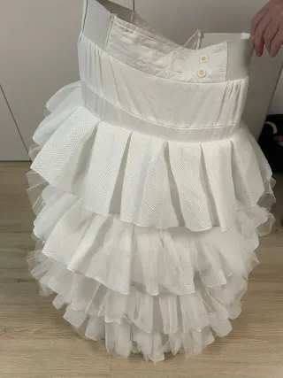 Cancán en pac fallera blanco. Medida 90