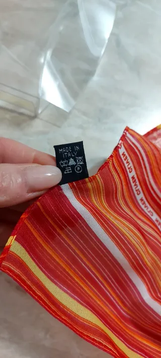 Foulard Cliven righe rosse e arancio