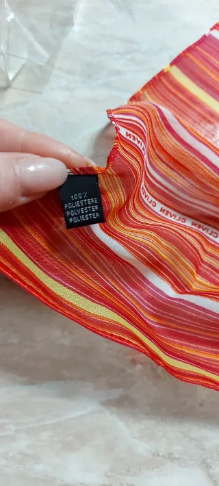 Foulard Cliven righe rosse e arancio