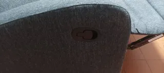 Sofá 2 plazas reclinable gris