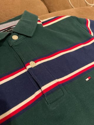 Polo Tommy Hilfiger Hombre Verde Rayas