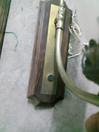 Apliques de pared madera y cristal