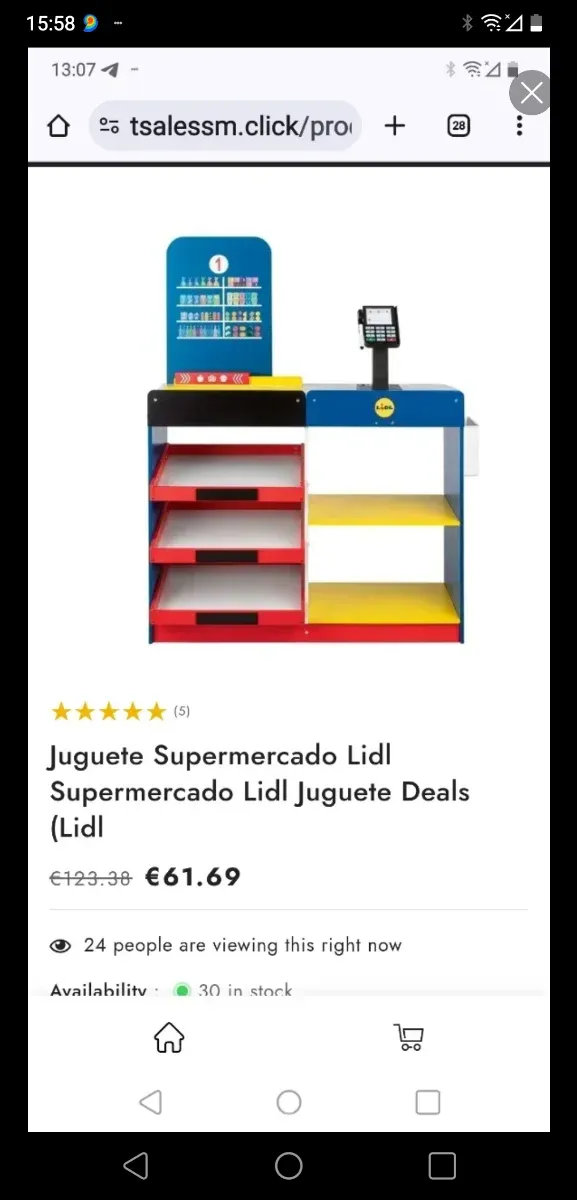 Tienda y Caja Registradora Lidl Juguete NUEVO
