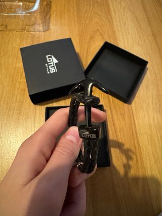 Pulsera Lotus Ancla Negra y Plata