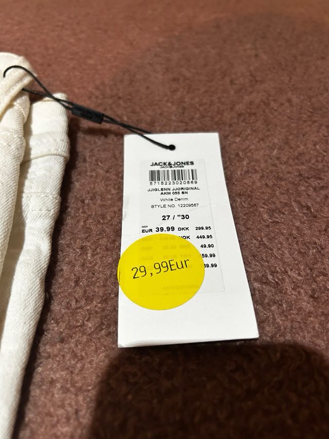 Pantalón Jack & Jones Slim Blanco Talla XS