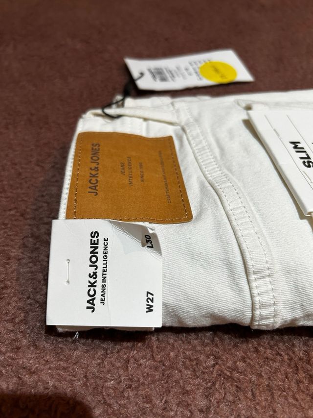 Pantalón Jack & Jones Slim Blanco Talla XS