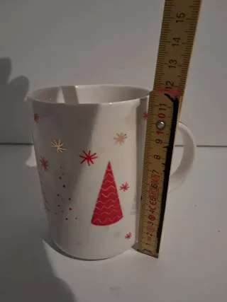 Tazza Natale Ceramica Bianca e Rossa