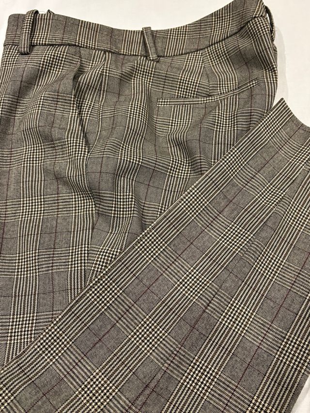 Pantalón Zara Cuadro Gales Talla M