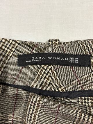 Pantalón Zara Cuadro Gales Talla M