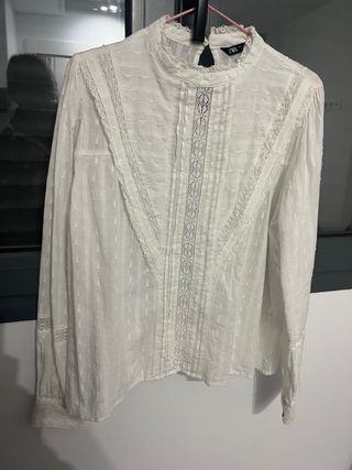 Camisa Zara Talla L Blanca