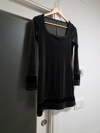 Vestido de terciopelo gris talla M