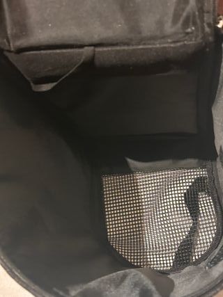 Trasportino per animali beige e nero