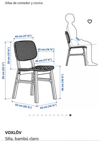 Silla VOXLÖV bambú claro