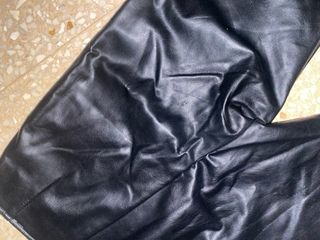 Pantalón cuero mujer negro
