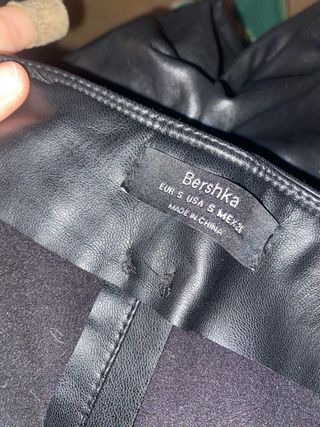 Pantalón cuero mujer negro