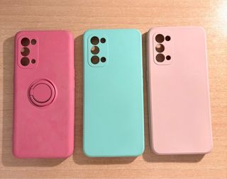 Cover Oppo Find X3 Lite Rosa e Turchese