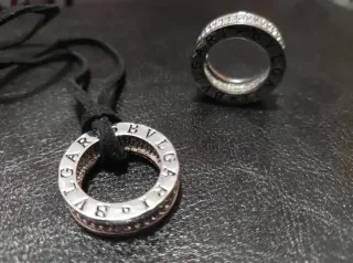 Colgante y Anillo tipo Bvlgari Plata