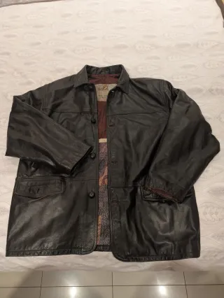 Chaqueta de cuero para hombre