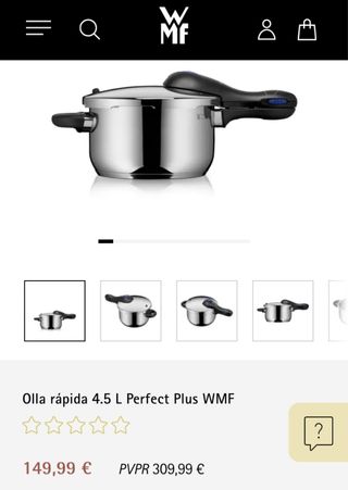 Olla express rápida WMF Perfect Plus 4.5L