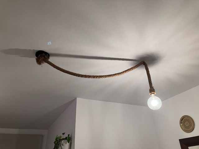 Lámpara Techo Estilo Marinero Cuerda