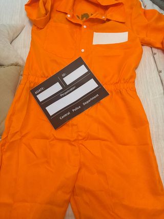Disfraz Mono Prisionero Naranja Talla Única