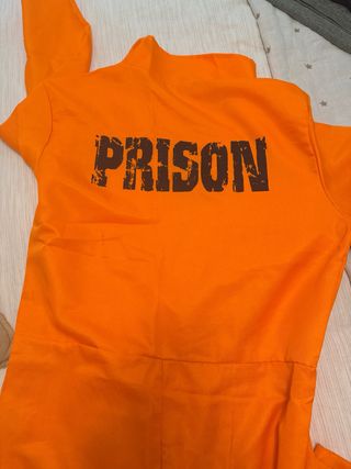 Disfraz Mono Prisionero Naranja Talla Única