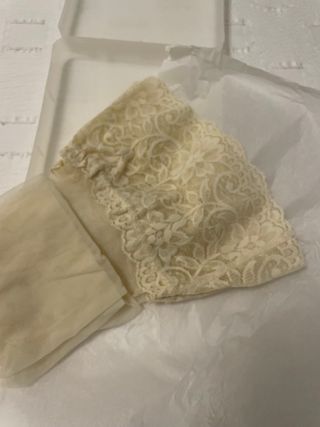 Medias de novia encaje beige