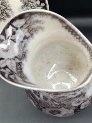 Jarra con plato Sarreguemines