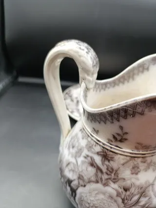 Jarra con plato Sarreguemines