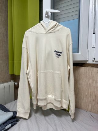 Sudadera Jack & Jones beige estampada