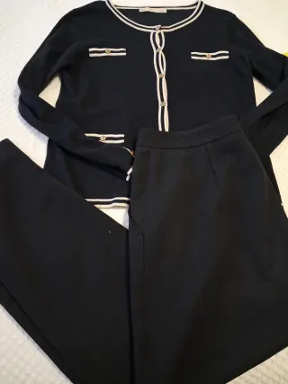 Conjunto Chaqueta y Pantalón Negro T L/44