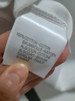 Camiseta blanca manga larga Talla L