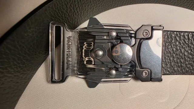 Cinturón Montblanc MLock 4810 Cuero Gris Oscuro