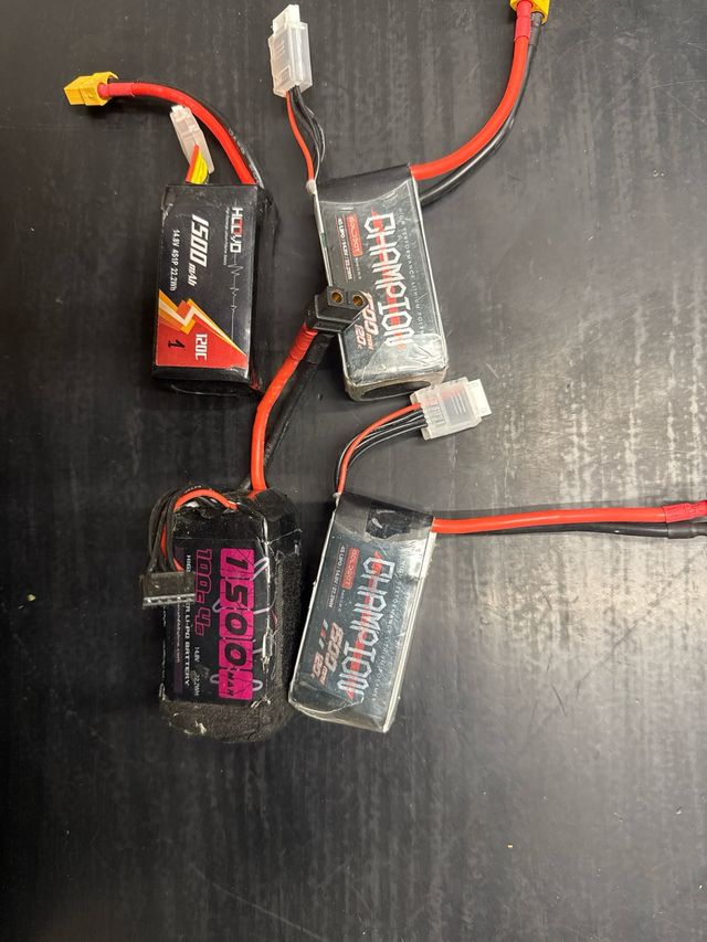 N.4 Batterie Lipo 4S 1500mAh 120C