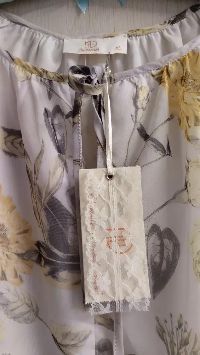 Vestido gasa estampado floral MDM Woman