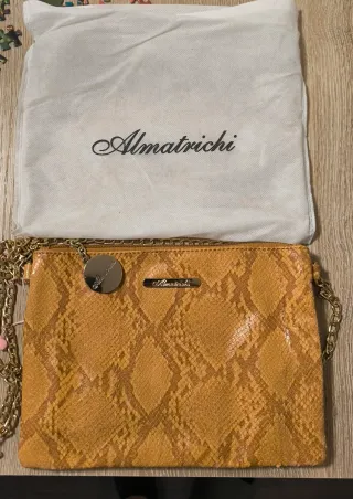 Bolso Almatrichi Piel Serpiente Dorado