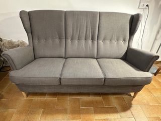 Divano vintage Strandmon 3 posti grigio Ikea