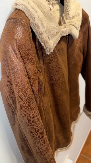 Chaqueta aviador marrón con borreguillo