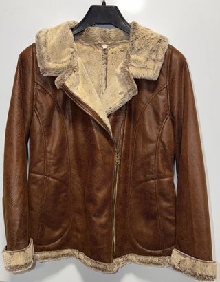 Chaqueta aviador marrón con borreguillo