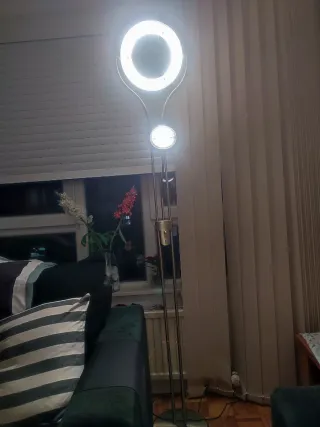 Lámpara de salón metal dorada y plateada