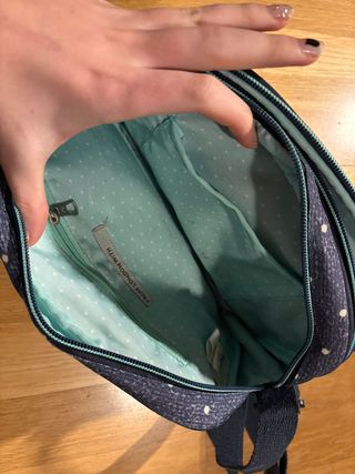 Bolso Pepe Jeans azul con lunares blancos