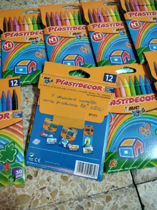 Ceras Plastidecor BIC 12 Colores