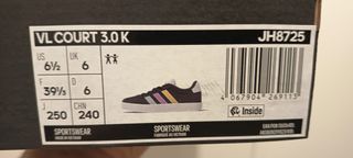 Adidas VL Court 3.0 Gris/Menta/Lila