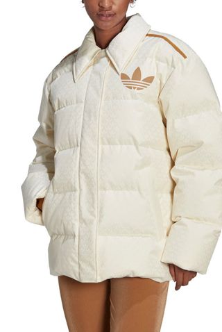 Chaqueta Puffer Adidas Blanco Crema