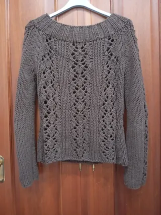 Jersey de lana marrón chocolate