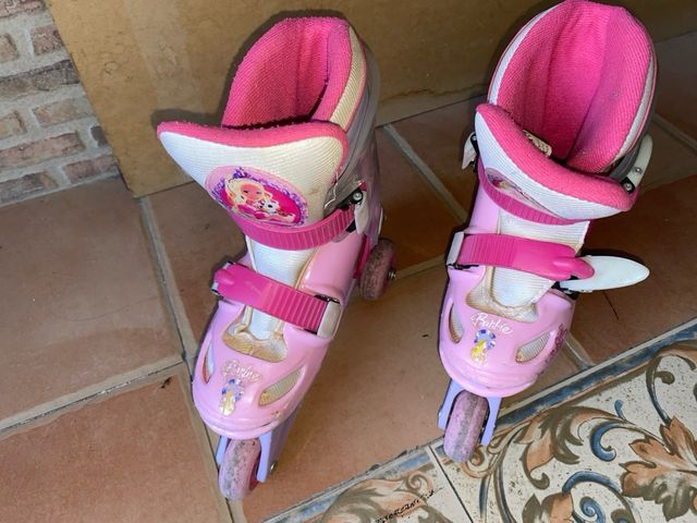 Patines de tres ruedas Barbie rosas